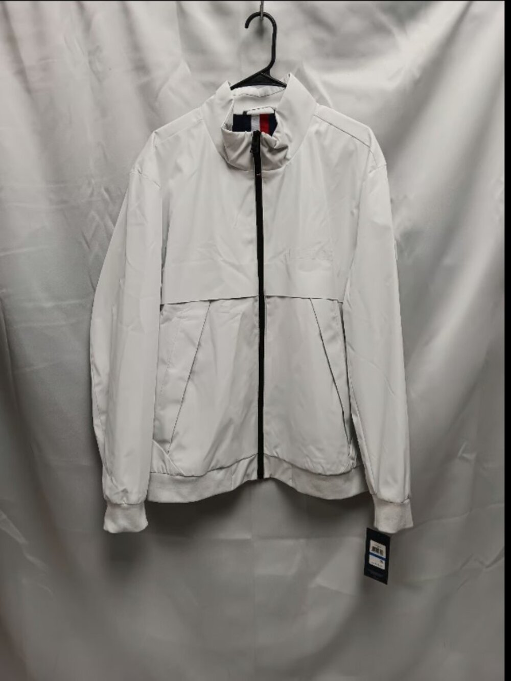 Men's Tommy Hilfiger White Zip Up Windbreaker Jacket Size XL NWT ORG $175